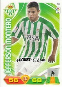 Sticker Jefferson Montero - Liga BBVA 2011-2012. Adrenalyn XL n. 68 - Panini