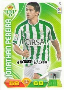 Sticker Jonathan Pereira - Liga BBVA 2011-2012. Adrenalyn XL n. 70 - Panini
