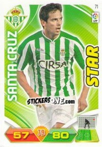 Sticker Roque Santa Cruz - Liga BBVA 2011-2012. Adrenalyn XL n. 71 - Panini