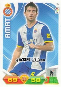 Sticker Jordi Amat - Liga BBVA 2011-2012. Adrenalyn XL n. 76 - Panini