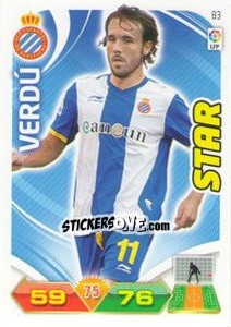 Sticker Verdu - Liga BBVA 2011-2012. Adrenalyn XL n. 83 - Panini