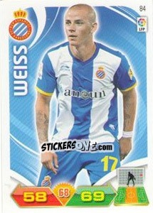 Sticker Weiss - Liga BBVA 2011-2012. Adrenalyn XL n. 84 - Panini