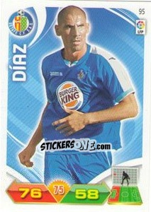 Sticker Díaz - Liga BBVA 2011-2012. Adrenalyn XL n. 95 - Panini