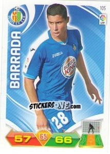 Sticker Barrada - Liga BBVA 2011-2012. Adrenalyn XL n. 105 - Panini