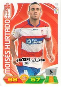 Sticker Moisés Hurtado - Liga BBVA 2011-2012. Adrenalyn XL n. 115 - Panini