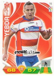 Sticker Yebda - Liga BBVA 2011-2012. Adrenalyn XL n. 116 - Panini