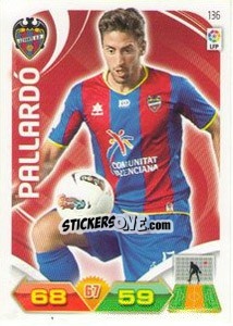 Sticker Pallardó - Liga BBVA 2011-2012. Adrenalyn XL n. 136 - Panini