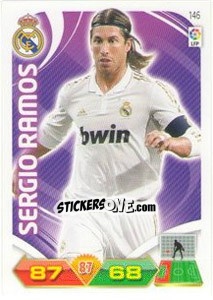 Sticker Sergio Ramos - Liga BBVA 2011-2012. Adrenalyn XL n. 146 - Panini