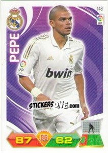 Sticker Pepe - Liga BBVA 2011-2012. Adrenalyn XL n. 148 - Panini