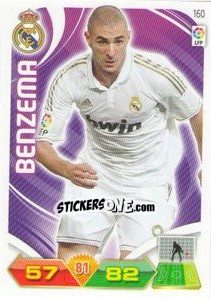 Sticker Benzema - Liga BBVA 2011-2012. Adrenalyn XL n. 160 - Panini