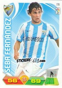 Cromo Seba Fernández - Liga BBVA 2011-2012. Adrenalyn XL - Panini