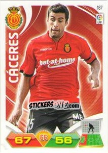 Sticker Cáceres - Liga BBVA 2011-2012. Adrenalyn XL n. 187 - Panini