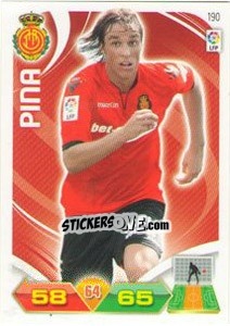 Sticker Pina - Liga BBVA 2011-2012. Adrenalyn XL n. 190 - Panini