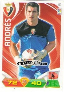 Sticker Andrés - Liga BBVA 2011-2012. Adrenalyn XL n. 199 - Panini