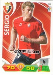 Sticker Sergio - Liga BBVA 2011-2012. Adrenalyn XL n. 203 - Panini