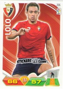 Sticker Lolo - Liga BBVA 2011-2012. Adrenalyn XL n. 206 - Panini