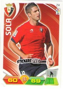 Sticker Sola - Liga BBVA 2011-2012. Adrenalyn XL n. 214 - Panini