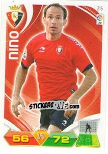 Sticker Nino - Liga BBVA 2011-2012. Adrenalyn XL n. 215 - Panini