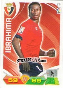 Sticker Ibrahima - Liga BBVA 2011-2012. Adrenalyn XL n. 216 - Panini