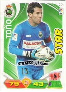 Cromo Toño - Liga BBVA 2011-2012. Adrenalyn XL - Panini