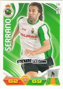 Sticker Serrano - Liga BBVA 2011-2012. Adrenalyn XL n. 230 - Panini