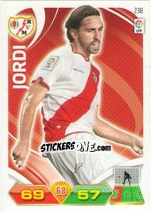 Sticker Jordi - Liga BBVA 2011-2012. Adrenalyn XL n. 238 - Panini