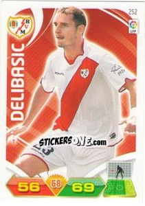 Sticker Delibasic - Liga BBVA 2011-2012. Adrenalyn XL n. 252 - Panini