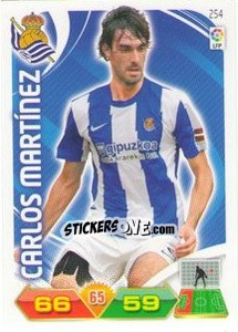 Sticker Carlos Martínez - Liga BBVA 2011-2012. Adrenalyn XL n. 254 - Panini