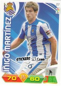 Sticker íñigo Martínez - Liga BBVA 2011-2012. Adrenalyn XL n. 257 - Panini