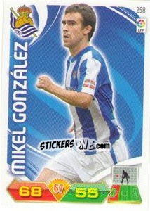 Sticker Mikel González - Liga BBVA 2011-2012. Adrenalyn XL n. 258 - Panini