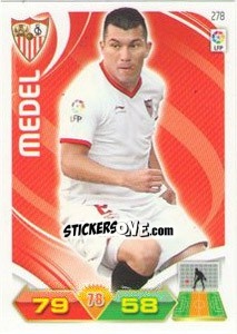 Sticker Medel - Liga BBVA 2011-2012. Adrenalyn XL n. 278 - Panini