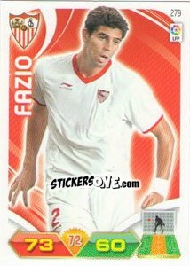 Sticker Fazio - Liga BBVA 2011-2012. Adrenalyn XL n. 279 - Panini