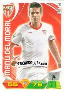 Sticker Manu Del Moral - Liga BBVA 2011-2012. Adrenalyn XL n. 285 - Panini