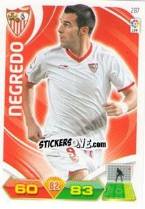 Sticker Negredo - Liga BBVA 2011-2012. Adrenalyn XL n. 287 - Panini