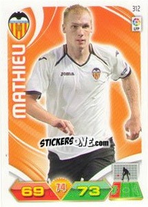 Sticker Jérémy Mathieu - Liga BBVA 2011-2012. Adrenalyn XL n. 312 - Panini