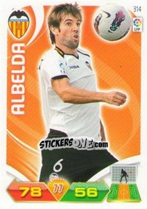 Sticker Albelda - Liga BBVA 2011-2012. Adrenalyn XL n. 314 - Panini