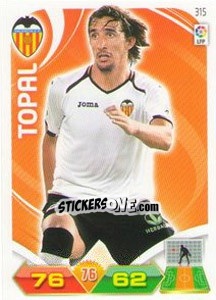 Sticker Topal - Liga BBVA 2011-2012. Adrenalyn XL n. 315 - Panini