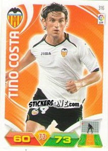 Sticker Tino Costa - Liga BBVA 2011-2012. Adrenalyn XL n. 316 - Panini