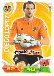Cromo Diego López - Liga BBVA 2011-2012. Adrenalyn XL n. 325 - Panini