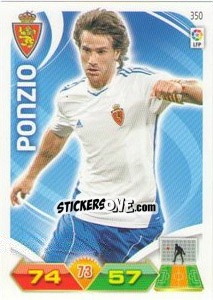 Sticker Ponzio - Liga BBVA 2011-2012. Adrenalyn XL - Panini