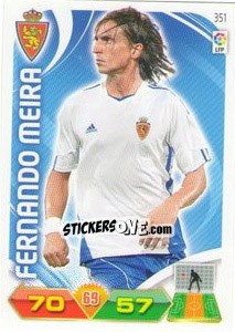 Figurina Fernando Meira - Liga BBVA 2011-2012. Adrenalyn XL - Panini