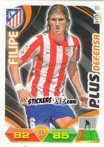 Sticker Filipe Luis - Liga BBVA 2011-2012. Adrenalyn XL n. 361 - Panini