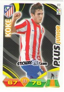 Sticker Koke - Liga BBVA 2011-2012. Adrenalyn XL n. 372 - Panini