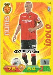 Sticker Nunes - Liga BBVA 2011-2012. Adrenalyn XL n. 408 - Panini