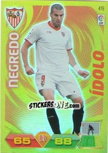 Sticker Negredo - Liga BBVA 2011-2012. Adrenalyn XL n. 419 - Panini