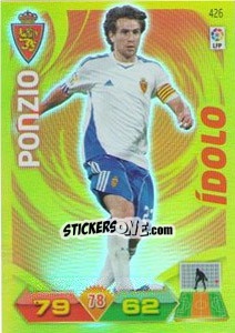 Cromo Ponzio - Liga BBVA 2011-2012. Adrenalyn XL n. 426 - Panini