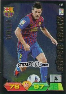 Sticker David Villa - Liga BBVA 2011-2012. Adrenalyn XL n. 435 - Panini