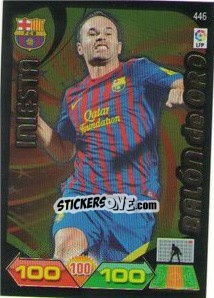 Sticker Iniesta - Liga BBVA 2011-2012. Adrenalyn XL n. 446 - Panini