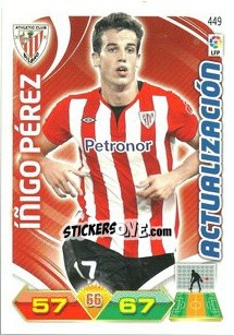 Sticker Inigo Perez - Liga BBVA 2011-2012. Adrenalyn XL n. 449 - Panini