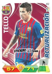 Sticker Cristian Tello - Liga BBVA 2011-2012. Adrenalyn XL n. 452 - Panini